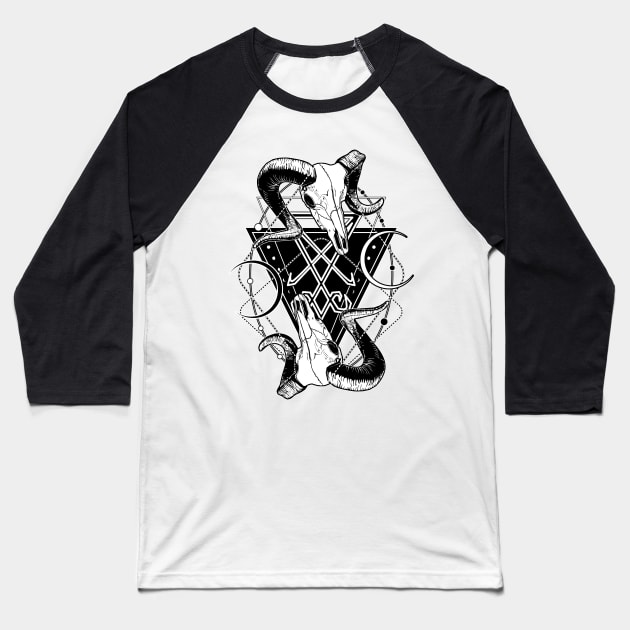 The Sigil of Lucifer Baseball T-Shirt by Von Kowen